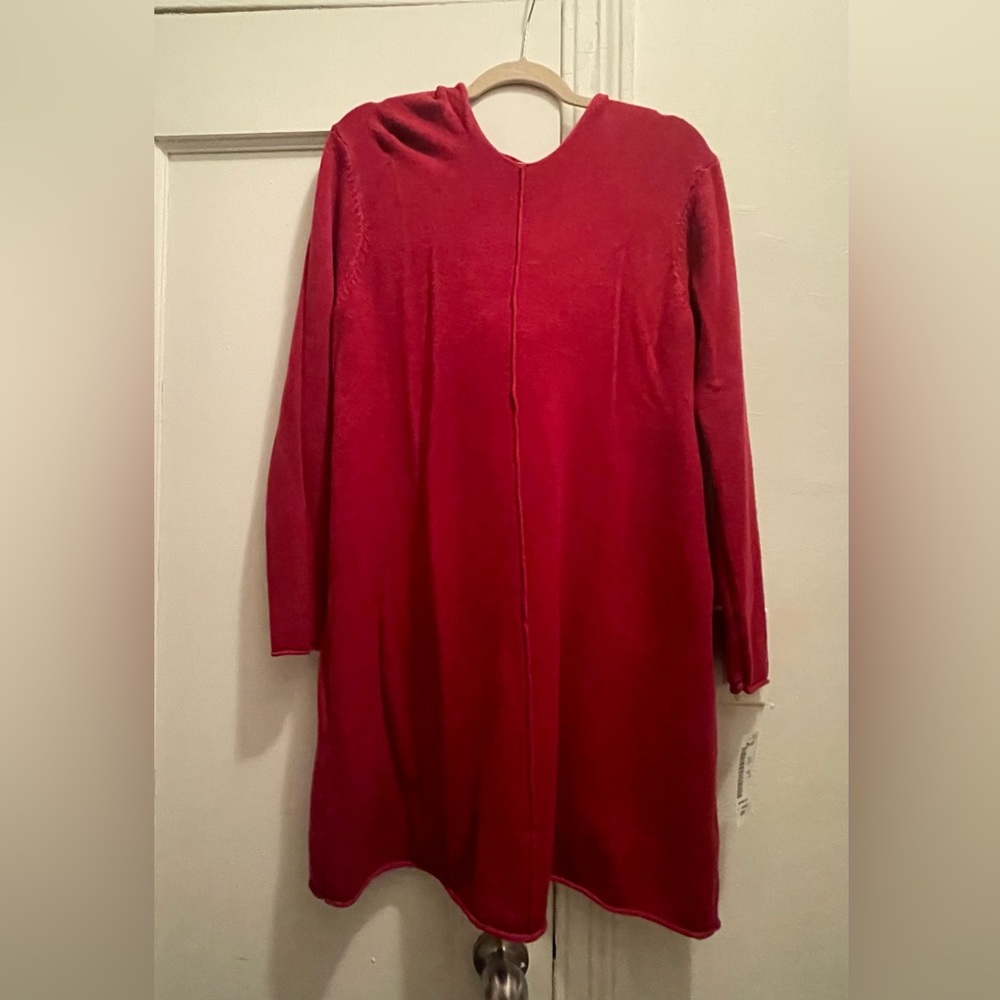 BRAND NEW - Tricotonic Red Sweater - Mini Dress - With Hood